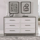 Palmetto Heights 6 Drawer Dresser in Shell White and Driftwood image