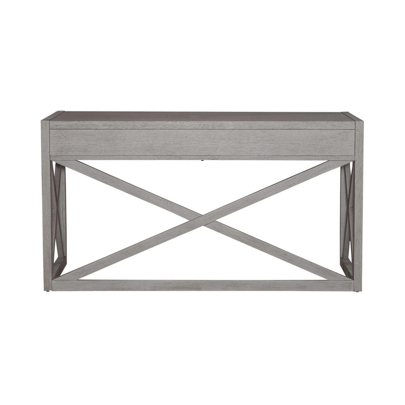 Liberty Furniture Palmetto Heights Writing Desk in Shell White/ Driftwood