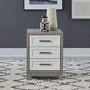 Liberty Furniture Palmetto Heights 3 Drawer Chairside Table in Shell White & Driftwood