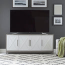 Liberty Furniture Palmetto Heights 78 Inch TV Console in Shell White/ Driftwood