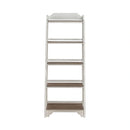 Magnolia Manor Leaning Pier Bookcase in Antique White & Weathered Bark image