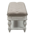 Magnolia Manor Bed Bench in Antique White image