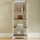 Magnolia Manor Leaning Pier Bookcase in Antique White & Weathered Bark image