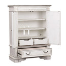Abbey Park Mirrored Door Chest in Antique White image