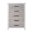 Backroads Drawer Chest in Weathered White/Parchment Brown image