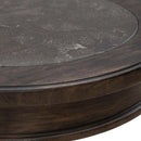Paradise Valley Round Chairside Table in Saddle Brown image
