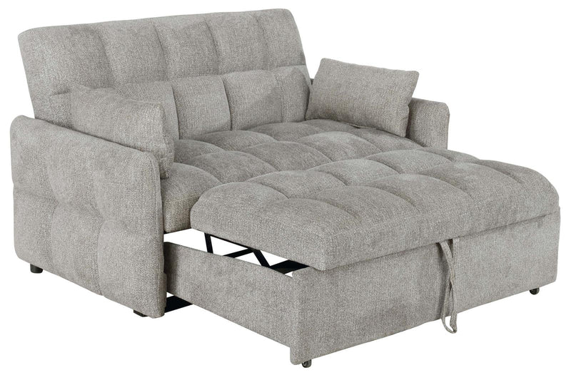 Cotswold Tufted Cushion Sleeper Sofa Bed Light Grey & Dark Grey