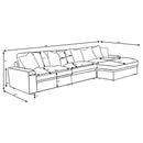 Blaine Upholstered Reversible Chaise Sectional Sofa