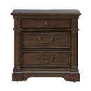 Arden Road Nightstand with Charging Station in Satin Cherry