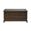 Arden Road Square Collector Cocktail Table in Satin Cherry