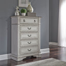 Abbey Park King California Sleigh Bed, Dresser & Mirror, Chest