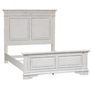 Abbey Park King Panel Bed, Dresser & Mirror, Night Stand