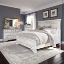Abbey Park Queen Panel Bed, Dresser & Mirror, Chest image