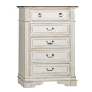Abbey Park Queen Uph Sleigh Bed, Dresser & Mirror, Chest, Night Stand
