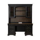 Liberty Furniture Meritage Credenza & Hutch in Aged Charcoal w/ Rub Thru/Caramel image
