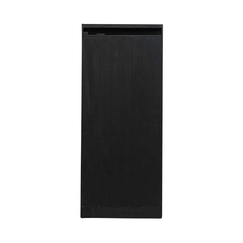 Liberty Furniture Meritage 2pc Bunching Bookcase in Aged Charcoal w/ Rub Thru/Caramel