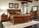 Liberty Furniture Rustic Traditions King Sleigh Bed in Rustic Cherry image