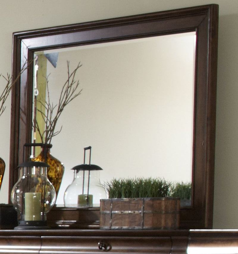 Liberty Furniture Rustic Traditions Landscape Mirror in Rustic Cherry