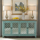Kensington 4 Door Accent Cabinet in Turquoise image