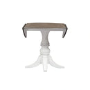 Magnolia Manor Drop Leaf Table in Antique White Base w/ Weathered Bark Tops image