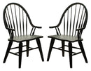 Liberty Furniture Hearthstone Windsor Back Arm Chair in Black (Set of 2) image
