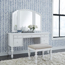 Summer House I Vanity Stool in Oyster White