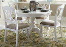 Liberty Furniture Summer House Round Pedestal Table in Oyster White 607-4254 image