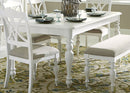 Liberty Furniture Summer House Rectangular Leg Table in Oyster White