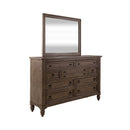 Americana Farmhouse King Shelter Bed, Dresser & Mirror