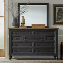 Liberty Furniture Americana Farmhouse 9 Drawer Dresser in Black