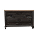 Americana Farmhouse 9 Drawer Dresser in Black