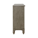 Americana Farmhouse 9 Drawer Dresser in Dusty Taupe and Black