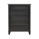 Americana Farmhouse 5 Drawer Chest in Black