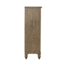 Americana Farmhouse 5 Drawer Chest in Dusty Taupe and Black image