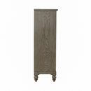 Americana Farmhouse 5 Drawer Chest in Dusty Taupe and Black