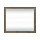 Americana Farmhouse Landscape Mirror in Dusty Taupe and Black