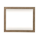 Americana Farmhouse Landscape Mirror in Dusty Taupe and Black image