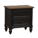 Americana Farmhouse 2 Drawer Nightstand in Black
