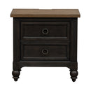 Americana Farmhouse 2 Drawer Nightstand in Black