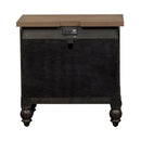 Americana Farmhouse 2 Drawer Nightstand in Black
