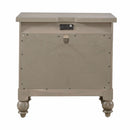 Americana Farmhouse 2 Drawer Nightstand in Dusty Taupe and Black