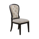 Americana Farmhouse Uph Tufted Back Side Chair - Black
