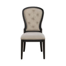 Americana Farmhouse Uph Tufted Back Side Chair - Black
