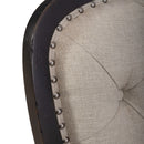 Americana Farmhouse Uph Tufted Back Side Chair - Black