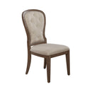 Liberty Furniture Americana Farmhouse Uph Tufted Back Side Chair (Set of 2) in Dusty Taupe & Black