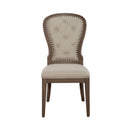 Liberty Furniture Americana Farmhouse Uph Tufted Back Side Chair (Set of 2) in Dusty Taupe & Black image