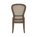 Liberty Furniture Americana Farmhouse Uph Tufted Back Side Chair (Set of 2) in Dusty Taupe & Black