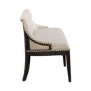 Americana Farmhouse Uph Shelter Dining Bench in Dusty Taupe & Black