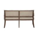 Americana Farmhouse Uph Shelter Dining Bench in Dusty Taupe & Black image