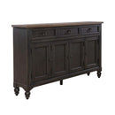 Liberty Furniture Americana Farmhouse Hall Buffet in Dusty Taupe & Black